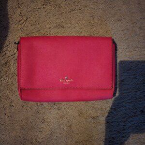 Kate Spade Coral Leather Chain Shoulder Bag